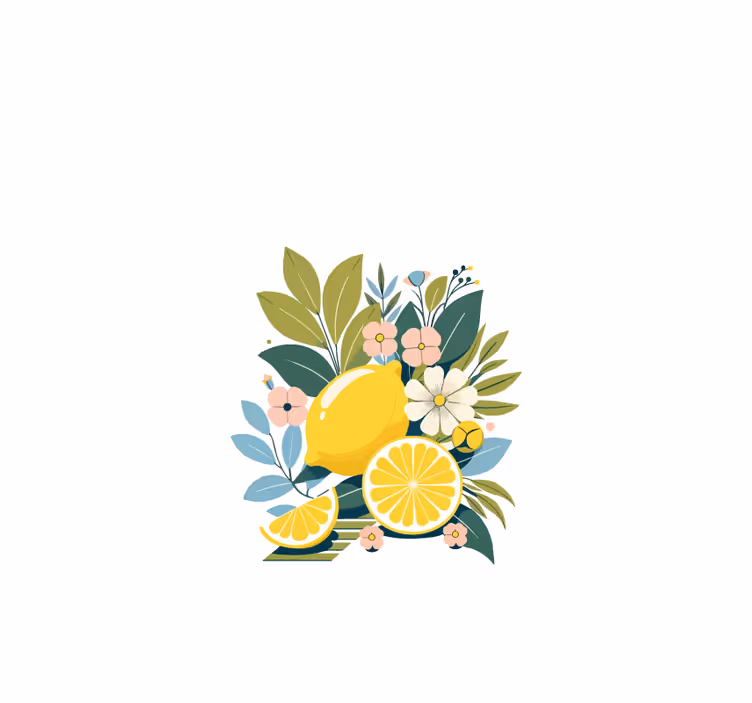 Roleta do kuchni artystyczne cytryny - TenStickers