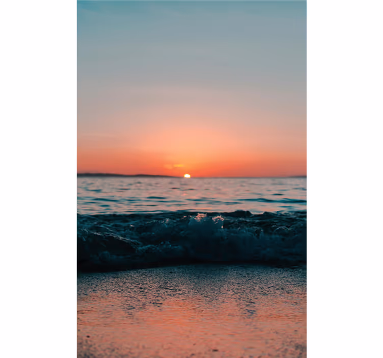 Roleta do łazienki zachód słońca na plaży - TenStickers