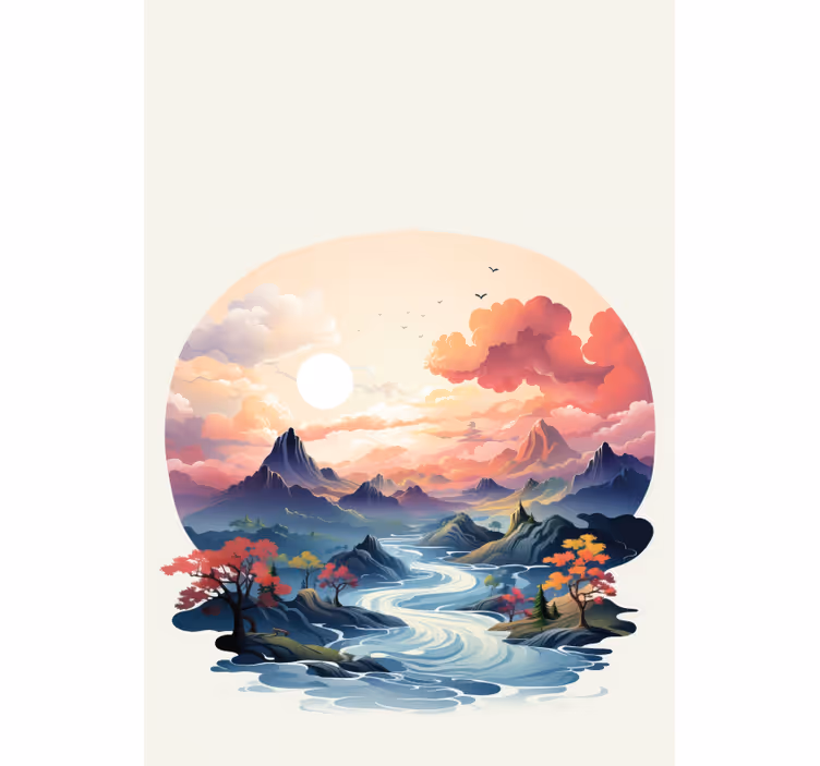 Roleta do łazienki kolorowy wzór zen - TenStickers