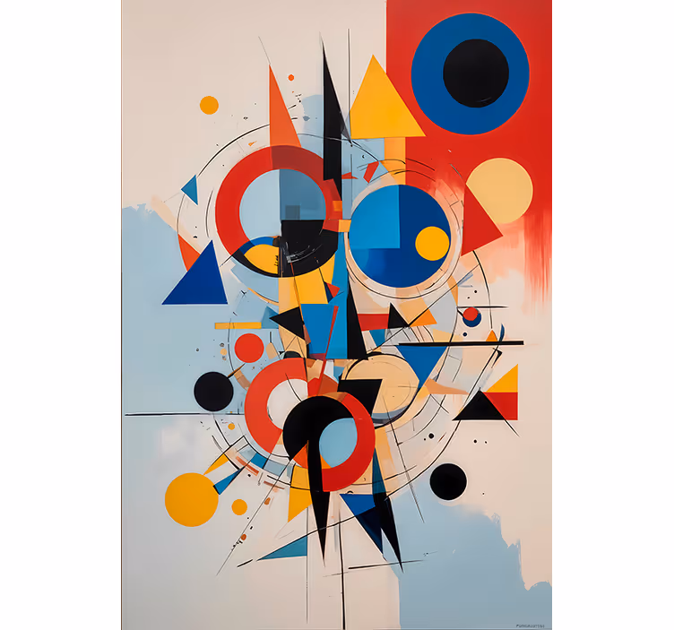 Roleta z rysunkami malarstwo geometryczne - TenStickers