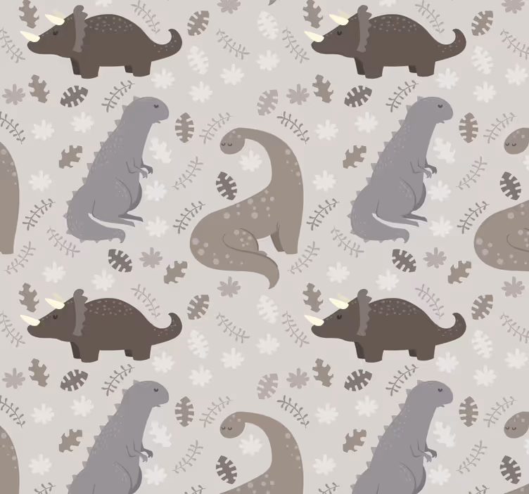 Roleta z dinozaurami szary wzór - TenStickers