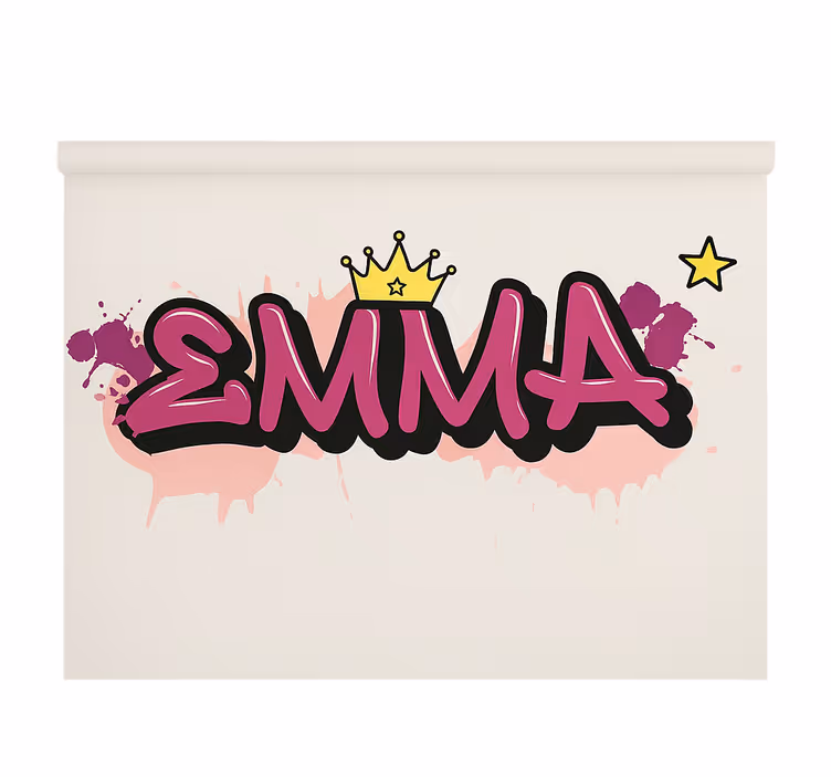 Roleta dla dzieci różowe niestandardowe graffiti - TenStickers