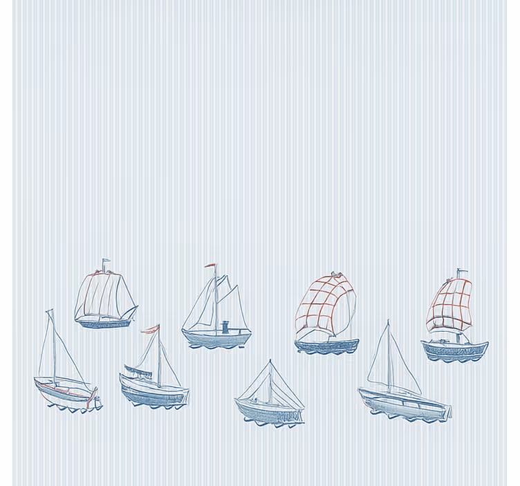 Roleta dla dzieci niebieskie żaglówki - TenStickers