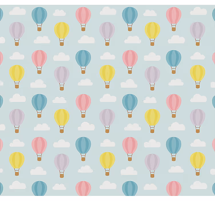 Roleta dla dzieci niebieskie balony na ogrzane powietrze - TenStickers