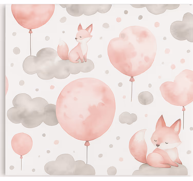 Roleta dla dzieci pastelowe balony i chmury - TenStickers