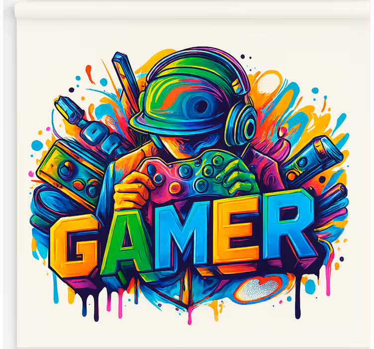 Roleta gamer zamknięty w graczu - TenStickers