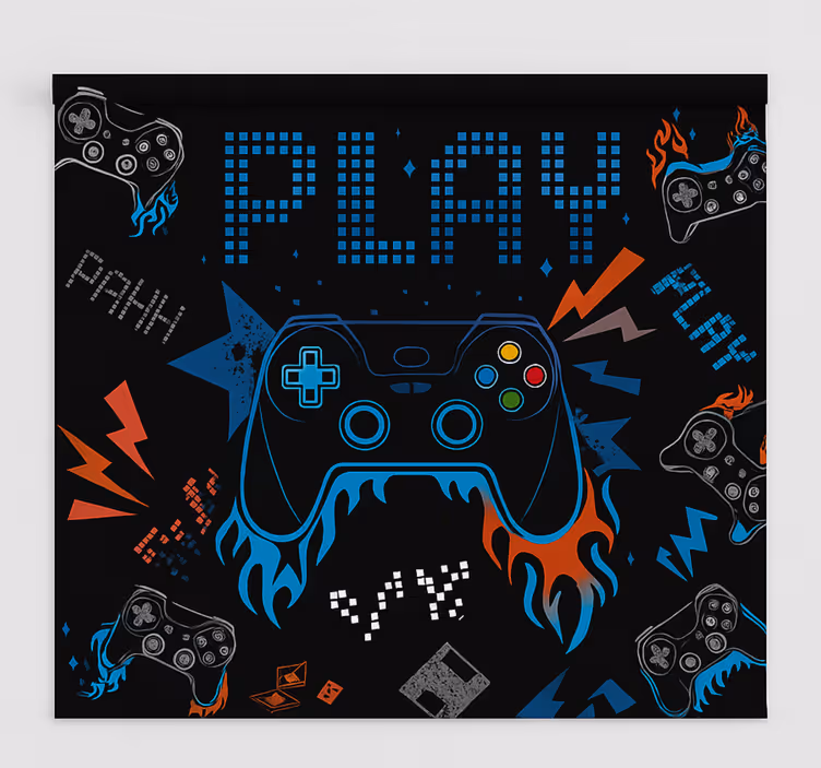 Roleta gamer konsola do gier retro punk - TenStickers