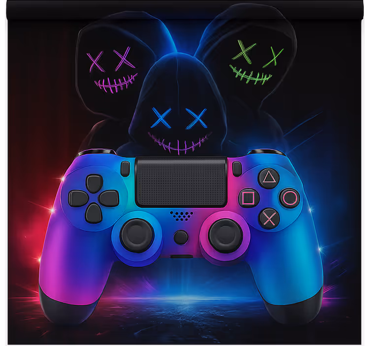 Roleta gamer neonowi tajemniczy gracze - TenStickers