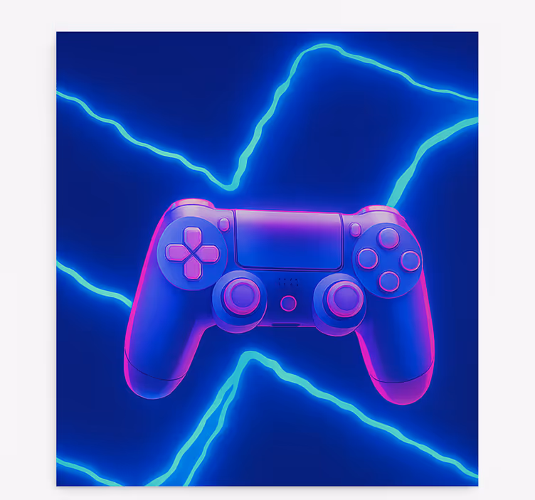 Roleta gamer kontroler 3d neon x - TenStickers