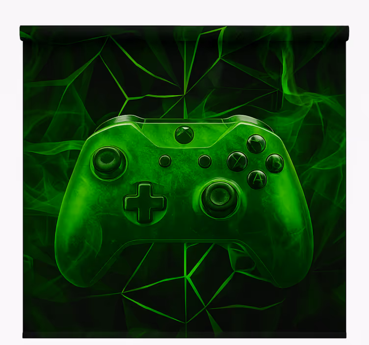 Roleta gamer neonowo-zielony kontroler mgły - TenStickers