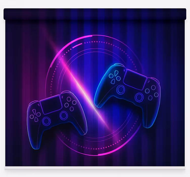 Roleta gamer kontrolery do gier neon clash - TenStickers