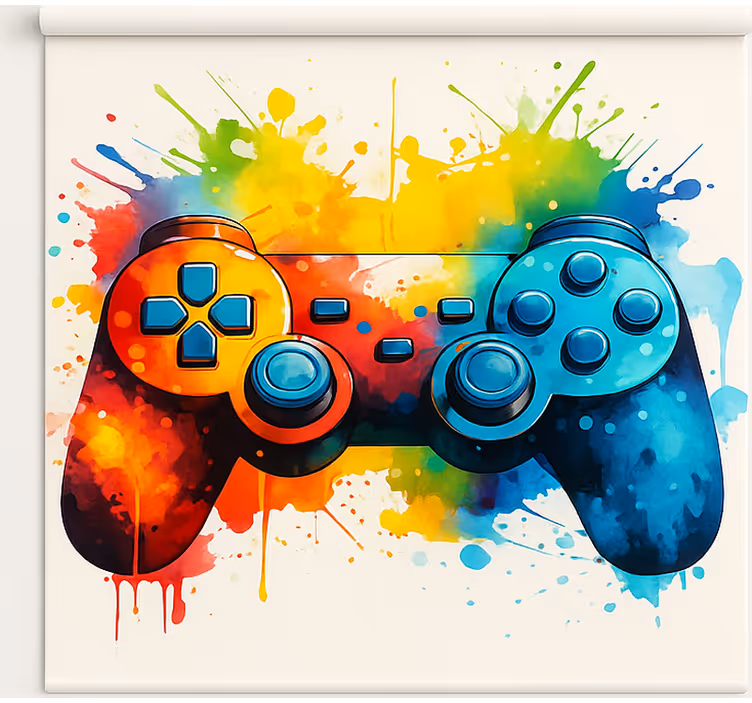 Roleta gamer kontroler rozprysku jasnej farby - TenStickers