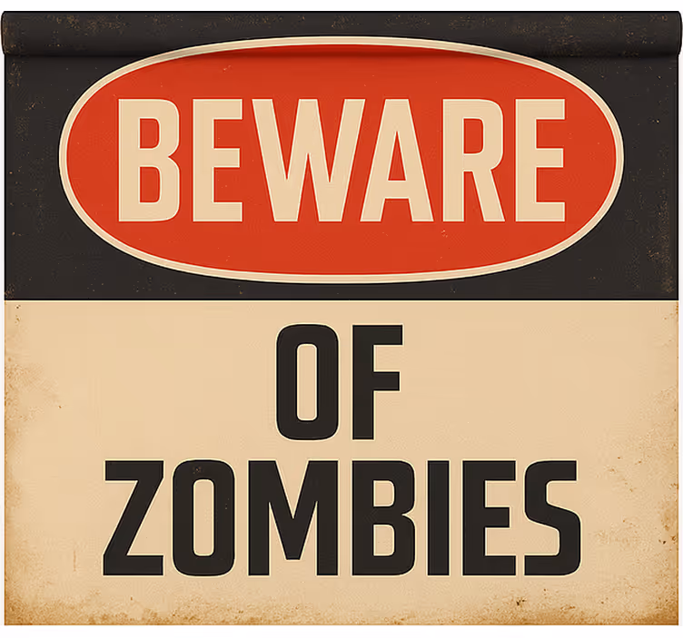 Roleta gamer uważaj na zombie - TenStickers