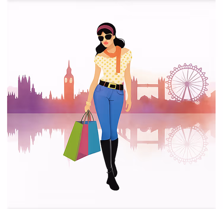 Roleta dla nastolatka dziewczyna z londynu - TenStickers