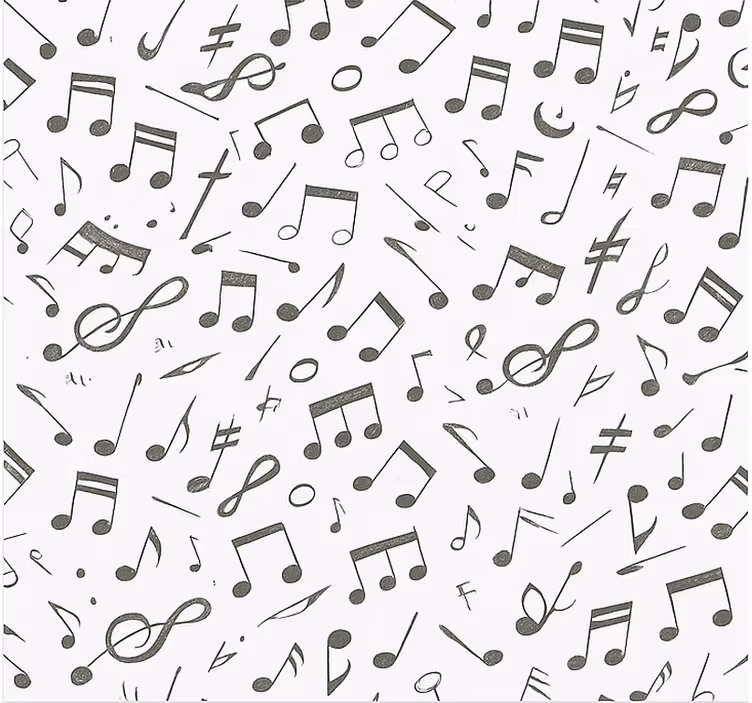 Roleta dla nastolatka wzór nut muzycznych - TenStickers