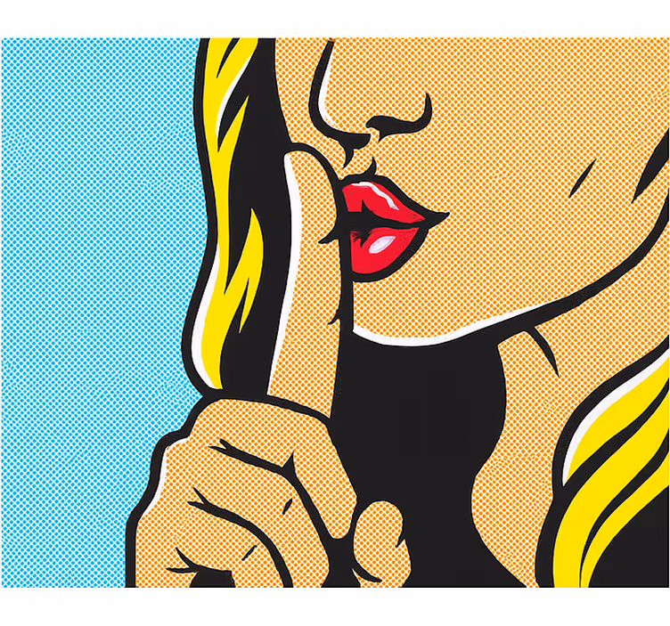 Roleta dla nastolatka dziewczyna pop-artu uciszająca - TenStickers