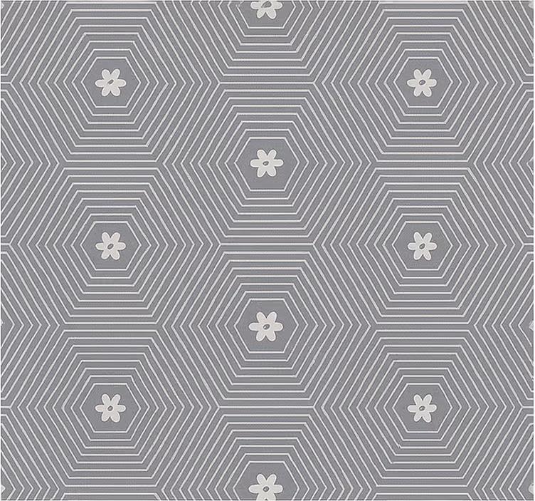 Roleta dla nastolatka szary sześciokąt geometryczny - TenStickers