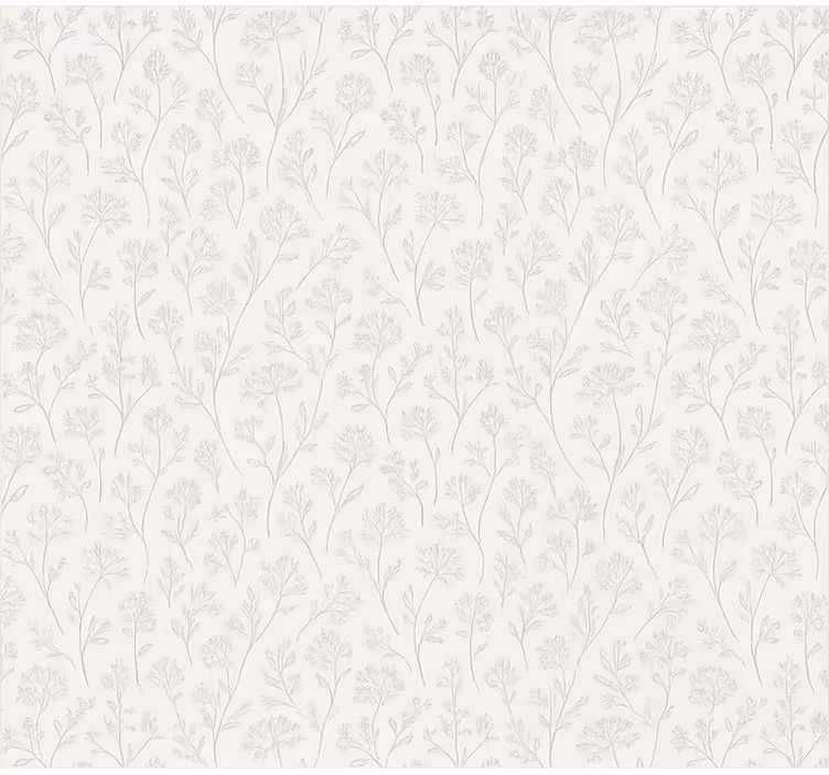 Roleta do jadalni cienka szara sztuka kwiatowa - TenStickers