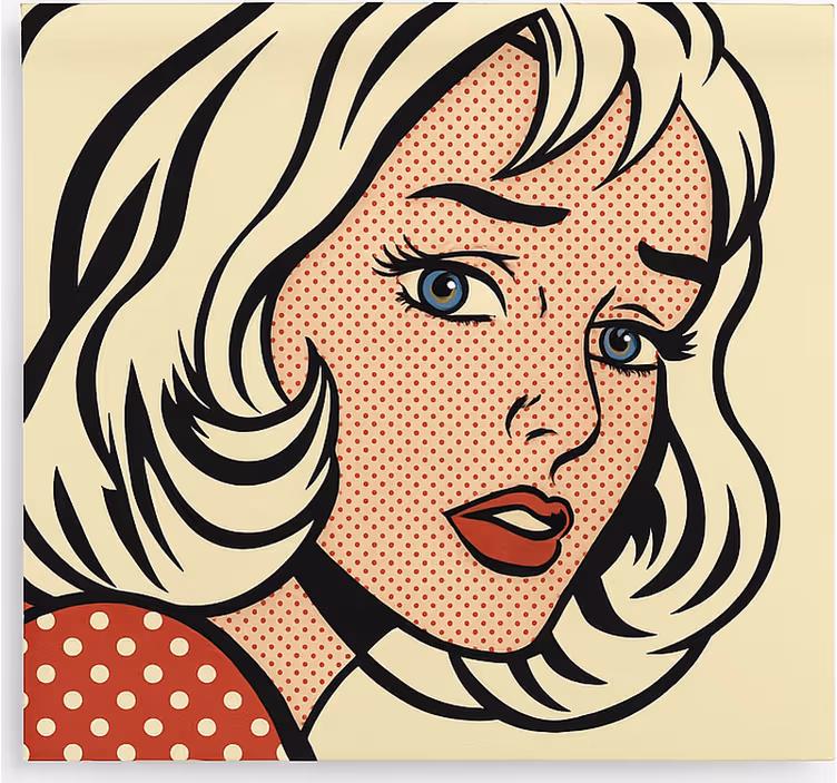 Roleta dla nastolatka w stylu pop art dziewczyny - TenStickers