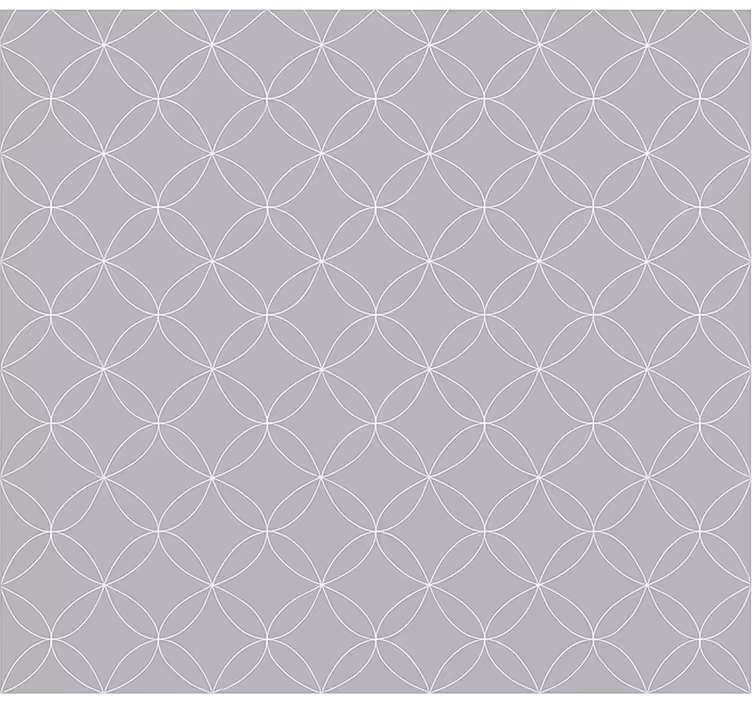 Skandynawska roleta szare geometryczne abstrakcyjne kwiaty - TenStickers
