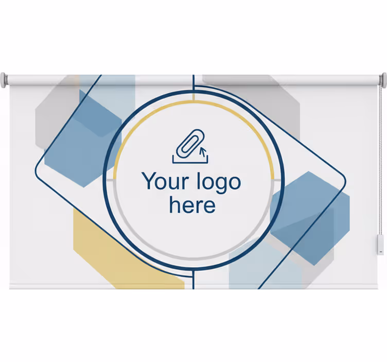 Roleta do biura z indywidualnym projektem logo - TenStickers