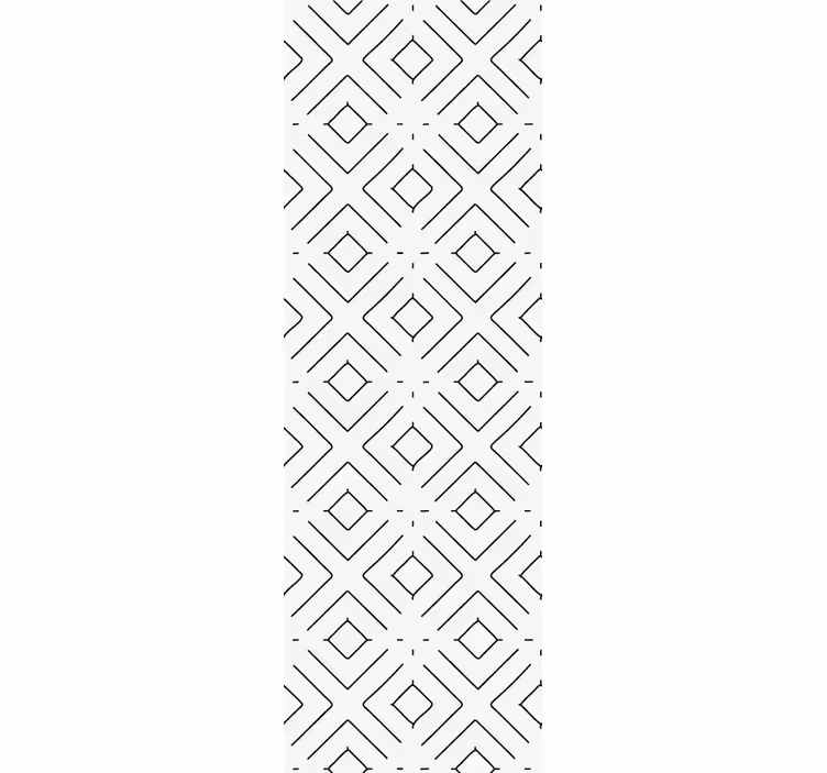 Roleta do biura biały geometryczny wzór z cienkimi liniami - TenStickers