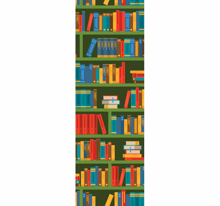 Roleta do biura w stylu vintage zielonej biblioteki - TenStickers
