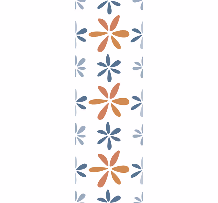 Roleta do jadalni w kwiatowe wzory geometryczne - TenStickers