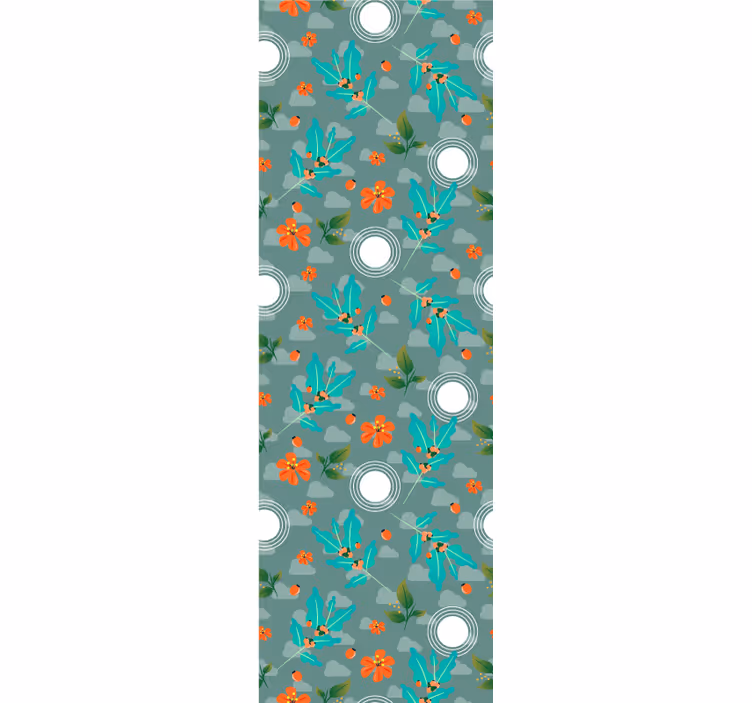 Roleta do jadalni w geometryczne kwiaty - TenStickers