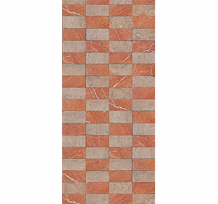 Roleta do kuchni w geometryczne beżowe kafle - TenStickers