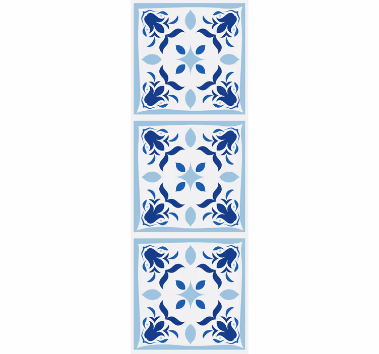 Roleta do kuchni w typowe portugalskie kwiaty - TenStickers