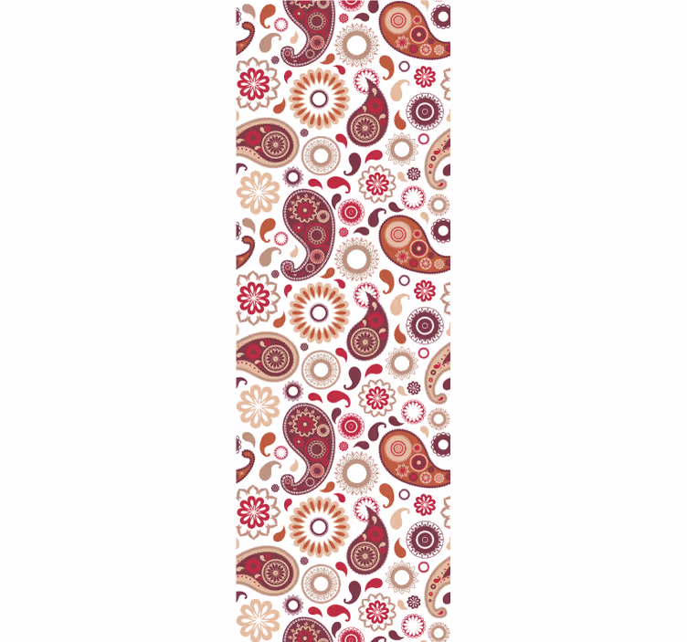 Roleta do kuchni w biały wzór paisley - TenStickers