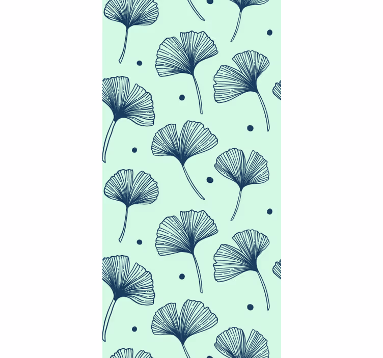 Roleta do kuchni w niebieskie kwiaty - TenStickers
