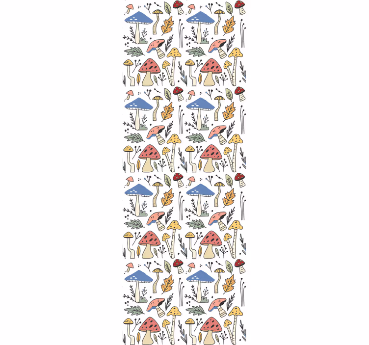 Roleta do kuchni w rysunkowy wzór grzybów - TenStickers