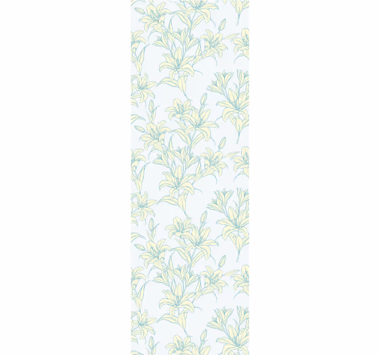 Roleta do jadalni w kwiatowy wzór lilie vintage - TenStickers