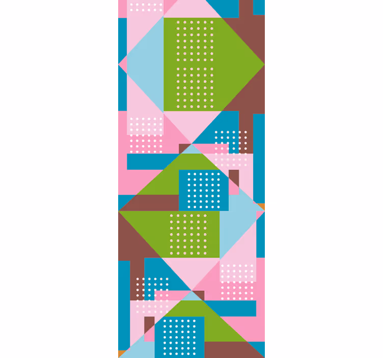 Roleta do jadalni w pastelowy geometryczny wzór - TenStickers