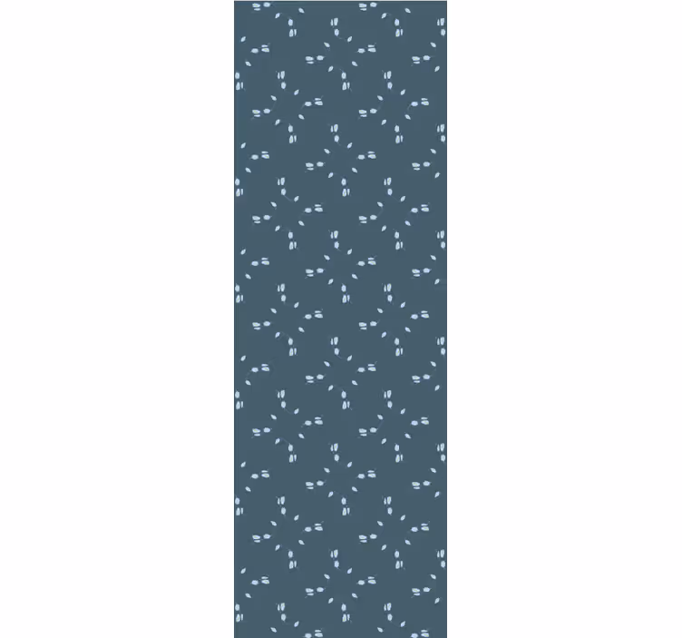 Roleta do jadalni w niebieski wzór magnolii - TenStickers