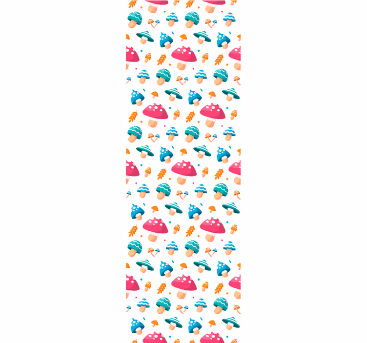 Roleta do jadalni w kolorowe grzyby - TenStickers