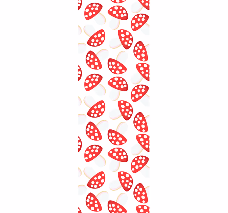 Roleta do jadalni klasyczne grzyby na białym tle - TenStickers