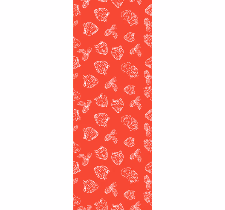 Roleta do jadalni w bezszwowy wzór truskawkowy - TenStickers