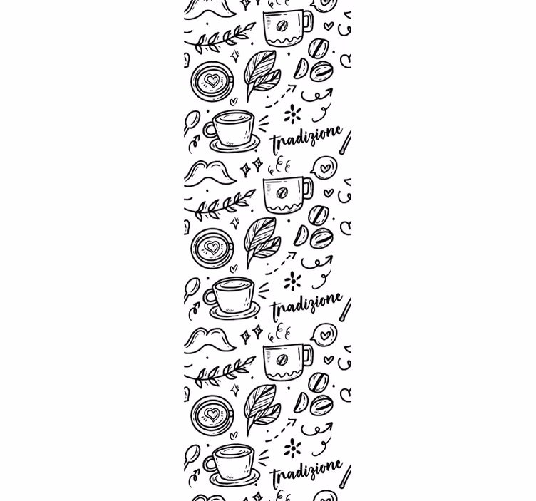 Roleta do jadalni w włoskiej tradycji kawowej - TenStickers