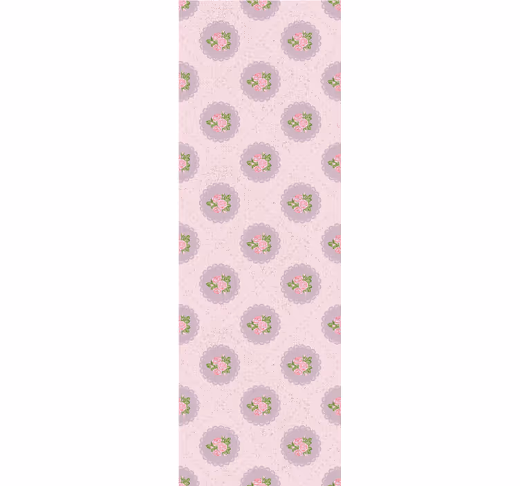 Roleta do jadalni w różowy wzór w stylu shabby chic - TenStickers