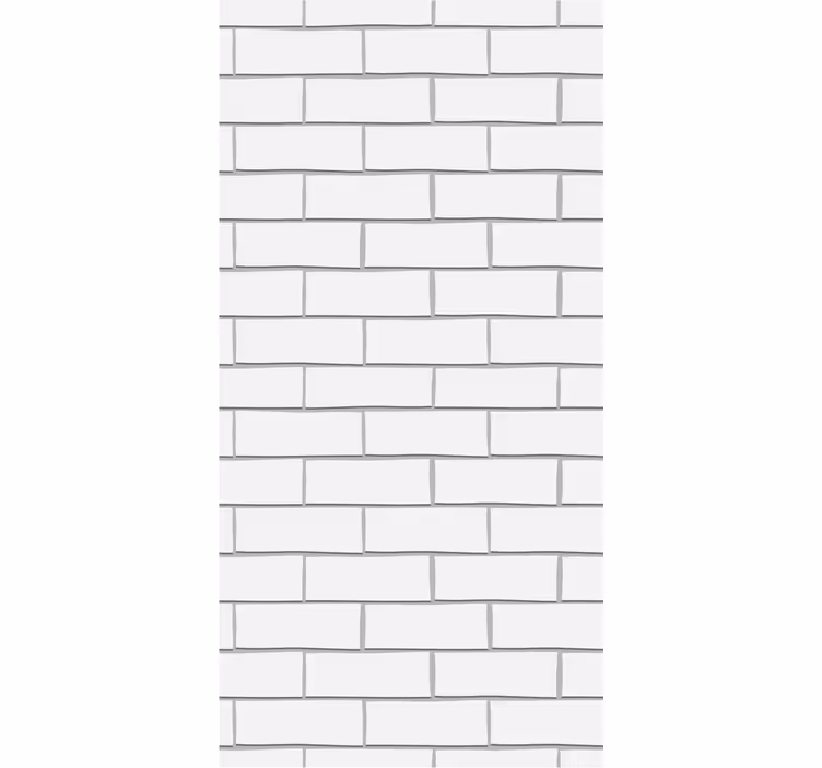 Roleta do jadalni z białymi grubymi cegłami - TenStickers