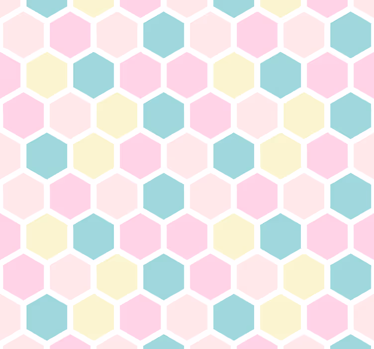 Roleta do jadalni w geometryczny wzór i pastelowe kolory - TenStickers