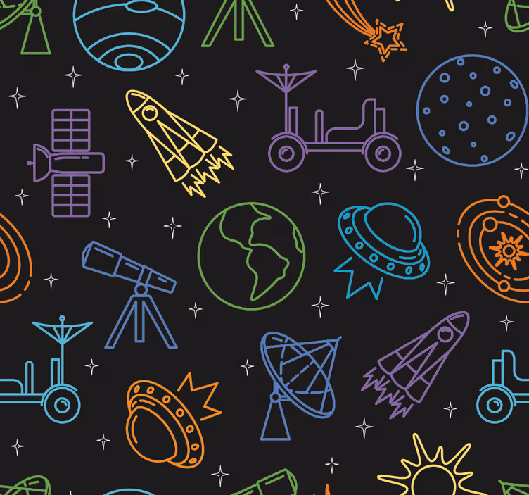 Roleta dla dzieci odkrywanie kosmosu - TenStickers