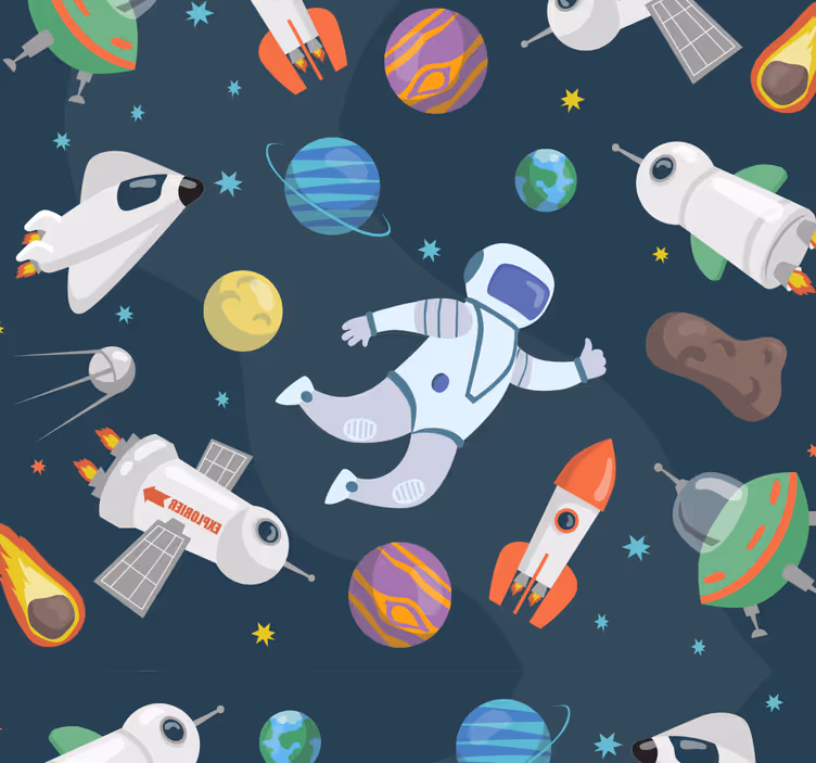 Roleta dla dzieci przygoda w kosmosie - TenStickers