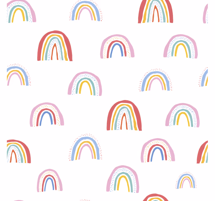 Roleta dla dzieci z kolorowymi wzorami tęczy - TenStickers