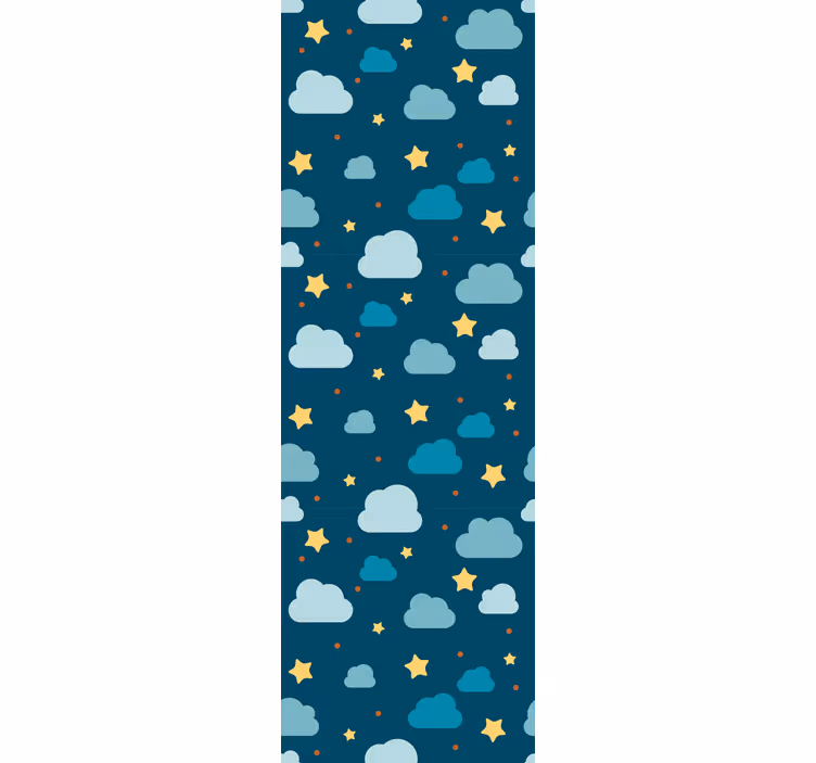 Roleta dla dzieci nocna sceneria z chmurami - TenStickers