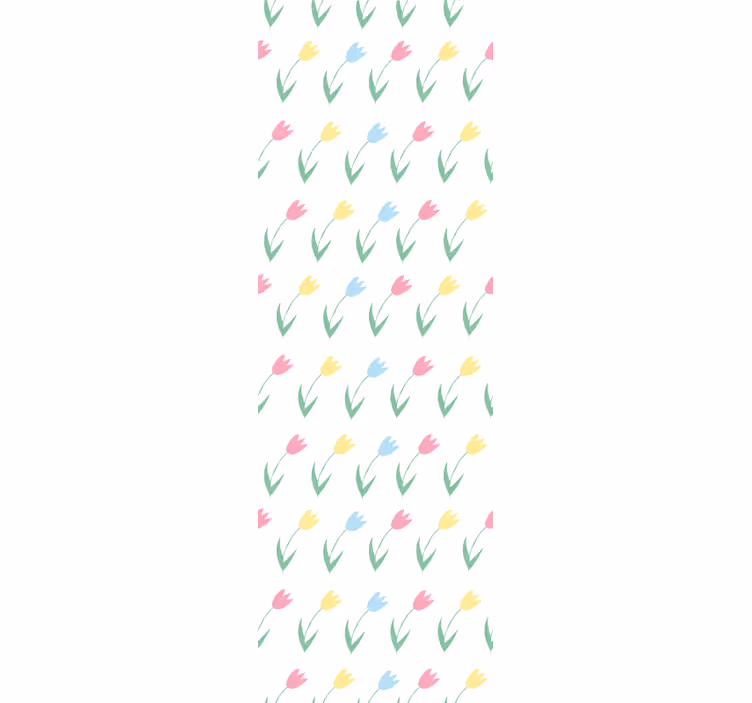 Roleta dla dzieci w kolorowy wzór tulipanów - TenStickers