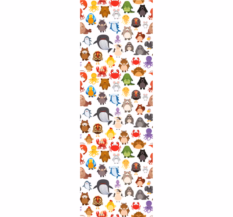 Roleta dla dzieci kolorowe dzikie zwierzęta - TenStickers